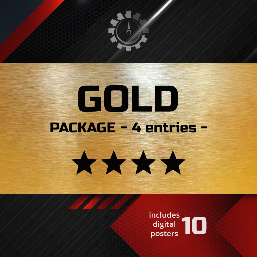 Gold package offering 4 entries with digital points included.