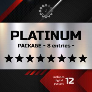 Platinum package offering 8 entries with 12 digital posters included.